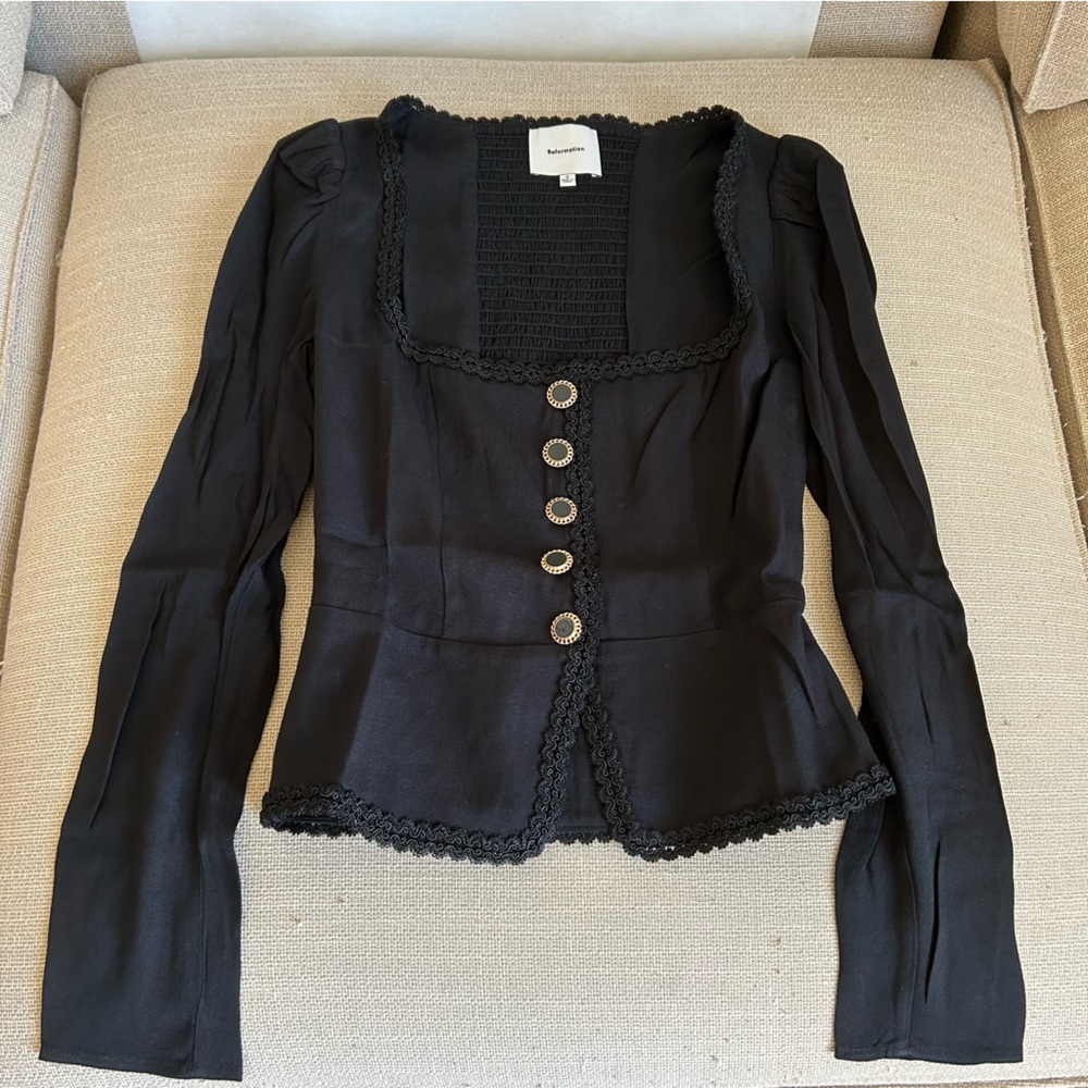 Reformation Nikky French Top Blouse - Picture 5 of 9